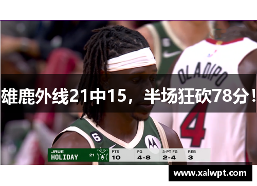 雄鹿外线21中15，半场狂砍78分！